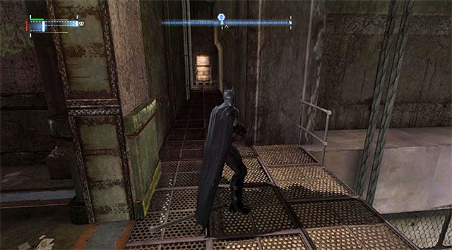 Do znacznika celu misji najlepiej jest zbliżyć się od wschodniej strony, odnajdując pokazany na screenie 1 mostek oraz wejście do budynku - Czarna Maska (Black Mask) | Poszukiwani przestępcy w Batman Arkham Origins - Batman: Arkham Origins - poradnik do gry