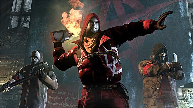 Anarky - wczesne raporty policji świadczą, że Anarky był anarchistą i malował graffiti na murach - Bohaterowie w Batman Arkham Origins - Batman: Arkham Origins - poradnik do gry