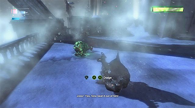 Silne uderzenie w ziemię w wykonaniu bossa - Bane | Walki z bossami w Batman Arkham Origins - Batman: Arkham Origins - poradnik do gry