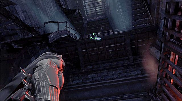 Używaj haka na kolejnych interaktywnych krawędziach - Doścignij Czarną Maskę | Główny wątek w Batman Arkham Origins - Batman: Arkham Origins - poradnik do gry