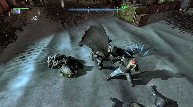Atakowaniem handlarza bronią zajmij się na samym końcu - Przesłuchaj handlarza bronią pracującego dla Pingwina #2 | Główny wątek - Batman: Arkham Origins - poradnik do gry
