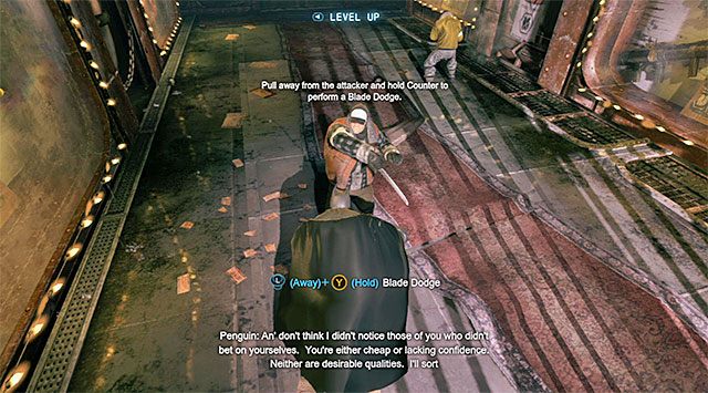 Po wkroczeniu do nowej lokacji znajdziesz się w strefie określanej jako sklep z bronią [Gun Shop] i od razu zostaniesz tu zaatakowany przez ludzi nasłanych przez Pingwina - Zlokalizuj Pingwina - Batman: Arkham Origins - poradnik do gry