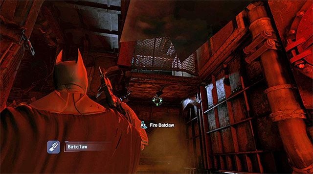 Wyceluj w zaczep znajdujący się pod balkonikiem - Zlokalizuj Pingwina | Główny wątek w Batman Arkham Origins - Batman: Arkham Origins - poradnik do gry