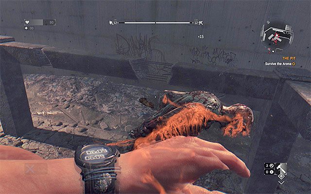 Zabijaj biegaczy gdy próbują wspinać się na górne platformy - 6 - Porwanie (The Pit) | Główne zadania - Slumsy | Solucja Dying Light - Dying Light - poradnik do gry