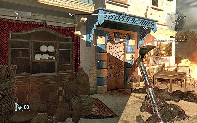 Najlepiej jest otworzyć drzwi apteki wytrychem - 9 - Eliksir zdrowia (Health Potion) | Poboczne zadania - Stare Miasto - Dying Light - poradnik do gry