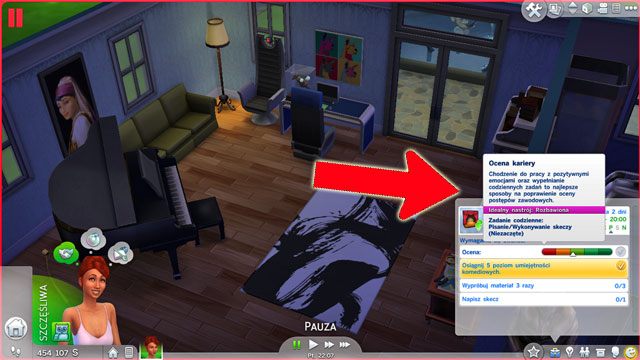 Aby szybciej awansować wypełniaj codzienne cele np - Sims 4: Porady na start - Sims 4 - poradnik do gry