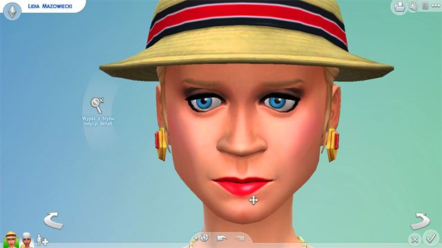 Po lewej strony od głowy znajduje się ikonka umożliwiająca wejście w tryb edycji detali - Sims 4: Wygląd Sima - tworzenie, kreator, CAS - Sims 4 - poradnik do gry