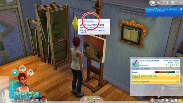 Wybierając ścieżkę (A) zostaniesz Artystą-rezydentem (7 A) - Sims 4: Malarz - kariera, porady - Sims 4 - poradnik do gry
