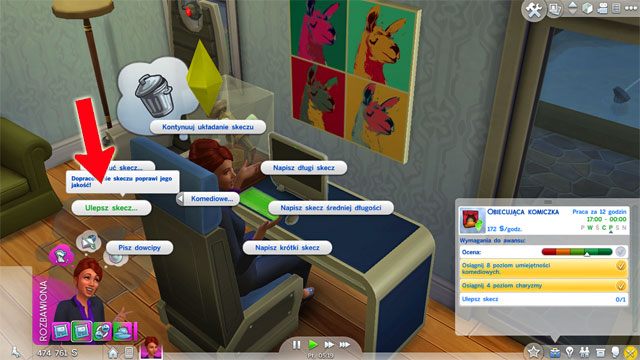 W ten sposób staniesz się Obiecującym komikiem (7 B) - Sims 4: Rozrywkowa kariera, porady - Sims 4 - poradnik do gry