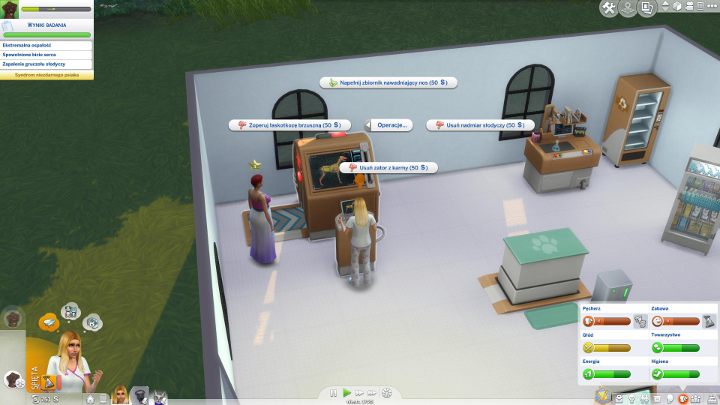 Jeżeli odkryłeś jakieś objawy przy Stole chirurgicznym, to przejdź do zakładki Operacje - Sims 4 Psy i koty: Klinika weterynaryjna - Sims 4 - poradnik do gry