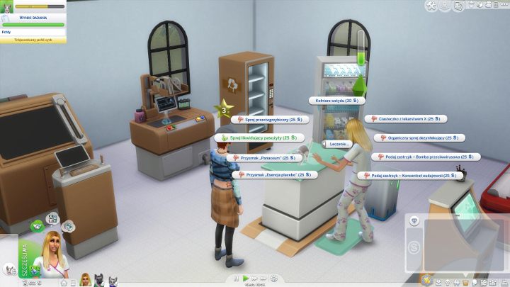Przy Stole diagnostycznym wybierz opcje Leczenie - Sims 4 Psy i koty: Klinika weterynaryjna - Sims 4 - poradnik do gry