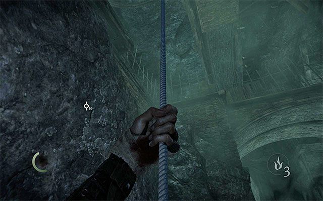 Lina, dzięki której możliwe jest zbliżenie się do punkty wyjścia - Przeprawa przez katakumby - opis | Rozdział 7 (Ukryte Miasto) | Solucja Thief - Thief - poradnik do gry