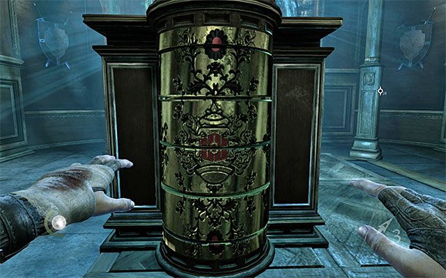 Przed Tobą zagadka polegająca na ułożeniu odpowiednich rysunków na lewej i na prawej ścianie sarkofagu - Odnalezienie i zbadanie tajnej komnaty | Rozdział 6 (Człowiek na rozstajach) - Thief - poradnik do gry