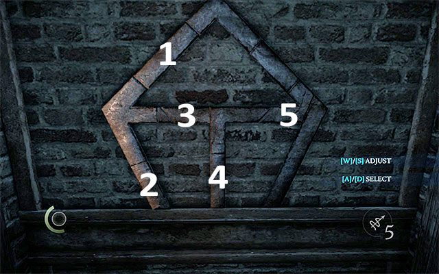 Zlokalizuj nowy przycisk na ścianie i wciśnij go, dzięki czemu odsłonięta zostanie interaktywna figura - Pęknięte serce | Poboczne zlecenia (Client Jobs) - Ector | Solucja Thief - Thief - poradnik do gry