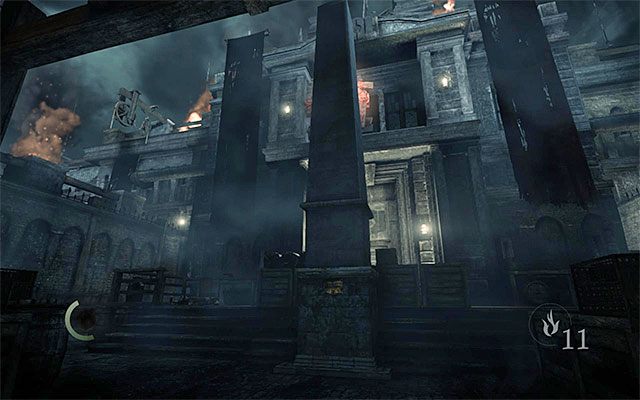 Drugą lokacją, którą musisz odwiedzić jest Obelisk Barnabusa Northcresta (Barnabus Northcrests Obelisk; powyższy screen) i znajduje się on przy Ulicy Targowej [Stonemarket - Market Street] odwiedzanej po raz pierwszy po zaliczeniu piątego rozdziału gry (przed dużym płonącym budynkiem) - Unikatowe łupy | Znajdźki, sekretne obszary i wyzwania w Thief - Thief - poradnik do gry