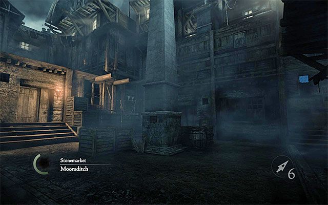 Trzecią lokacją, którą musisz odwiedzić jest Obelisk Ulyssesa Northcresta (Ulysses Northcrests Obelisk; powyższy screen) i znajduje się on na niewielkim placu w południowej części Targu Kamieniarzy [Stonemarket - Moorsditch] - Unikatowe łupy | Znajdźki, sekretne obszary i wyzwania w Thief - Thief - poradnik do gry