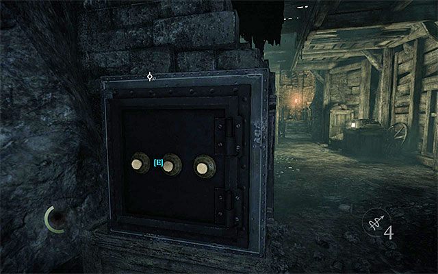 Poprawna kombinacja do sejfu to 673 - Przeprawa przez doki ładunkowe Ukrytego Miasta | Rozdział 7 (Ukryte Miasto) - Thief - poradnik do gry