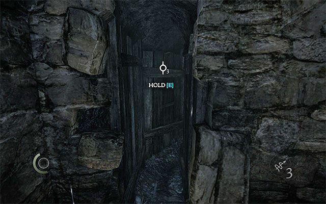 Przejście prowadzące do głównej części katakumb - Przeprawa przez doki ładunkowe Ukrytego Miasta | Rozdział 7 (Ukryte Miasto) - Thief - poradnik do gry