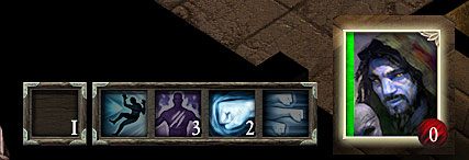 Liczba otrzymanych ran widoczna jest na okrągłym czerwonym polu w prawym dolnym rogu ikonki postaci. - Pillars of Eternity: Mnich | Klasy postaci - Pillars of Eternity - poradnik do gry