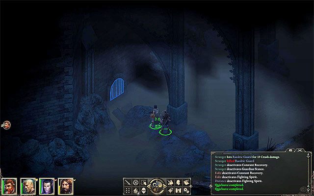 Dwa alternatywne wejścia do warowni - ściana do wspinaczki i krata prowadząca do lochów - Pillars of Eternity: Włodarz martwej krainy (Lord of a Barren Land) - solucja - Pillars of Eternity - poradnik do gry