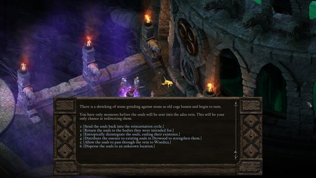 Drugim wyborem przed jakim staniesz jest decyzja odnośnie zgromadzonych przez Thaosa dusz - Pillars of Eternity: Zakończenia gry - Pillars of Eternity - poradnik do gry