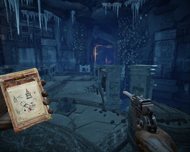 Po znalezieniu czaszek włóż je do mis które masz przed sobą - Ice Temple | Opis przejścia Deadfall Adventures - Deadfall Adventures - poradnik do gry