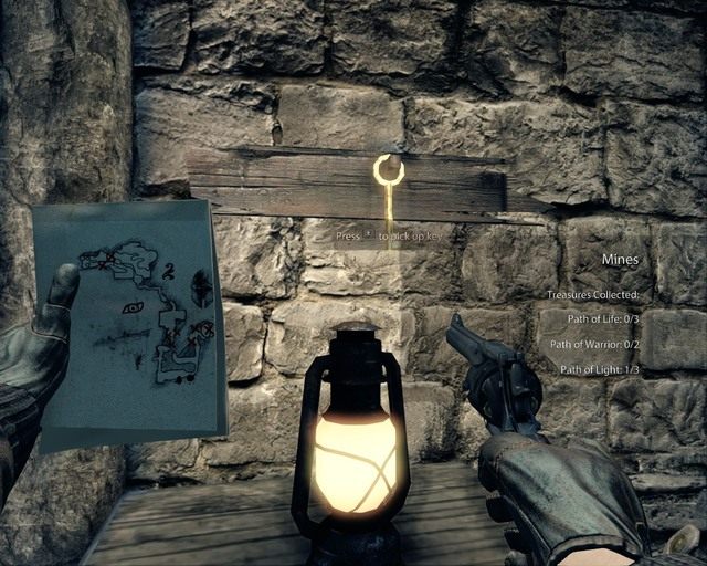 Klucz wiszący na ścianie, należy go zabrać - Mines | Opis przejścia Deadfall Adventures - Deadfall Adventures - poradnik do gry