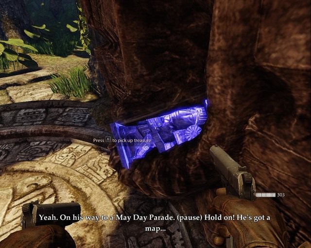 Pierwszy skarb na tym etapie, nie sposób przeoczyć - Mayan Jungle | Skarby w Deadfall Adventures - Deadfall Adventures - poradnik do gry