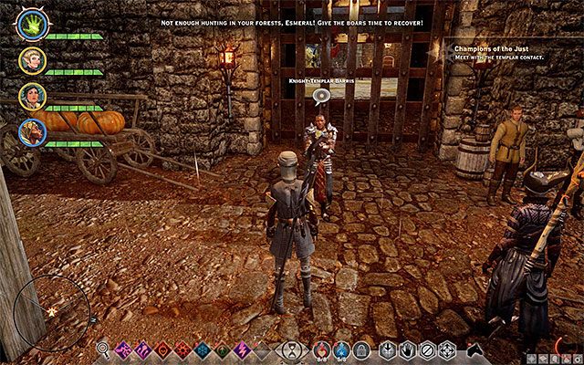Po spotkaniu się z lordem Abernache dotrzyj do miejsca pobytu Barrisa - Dragon Age Inquisition: Bohaterowie słusznej sprawy (Champions of the Just) - Dragon Age: Inkwizycja - poradnik do gry