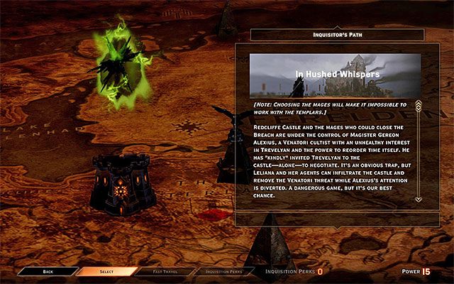 UWAGA - Podjęcie kolejnych kroków w ramach tego questu będzie równoznaczne z pozyskaniem wsparcia zbuntowanych magów (apostatów) - Dragon Age Inquisition: Szeptem (In Hushed Whispers) - Dragon Age: Inkwizycja - poradnik do gry
