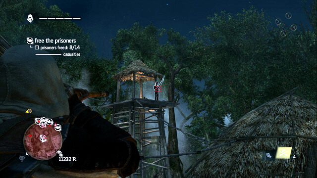 Zaraz obok domków są wieżyczki z muszkieterami - 04 - Overrun And Outnumbered | Sekwencja 4 | Assassins Creed IV Black Flag - Assassins Creed IV: Black Flag - poradnik do gry