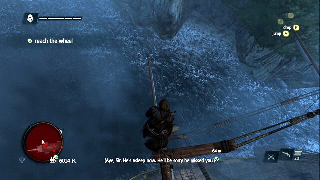 Zeskocz do wody - 01 - Black Barts Gambit | Sekwencja 10 | Solucja Assassins Creed IV Black Flag - Assassins Creed IV: Black Flag - poradnik do gry