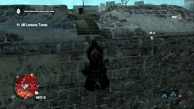 Zanim wskoczysz na fort sprawdź dokładnie położenie tutejszego gunnera - 03 - Tainted Blood | Sekwencja 12 | Solucja Assassins Creed IV Black Flag - Assassins Creed IV: Black Flag - poradnik do gry