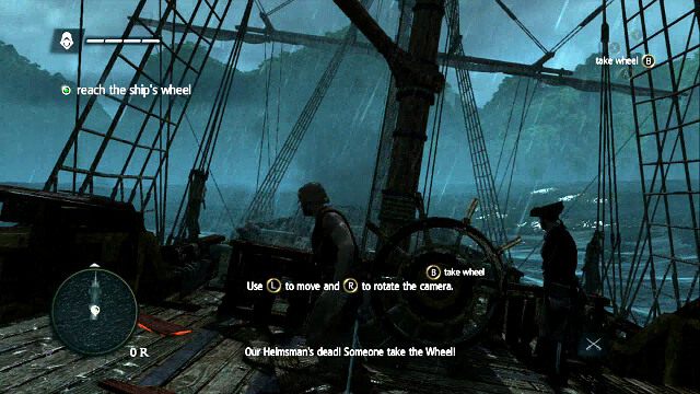 Zwracaj uwagę na informacje o klawiszologii - 01 - Edward Kenway | Sekwencja 1 | Solucja Assassins Creed IV Black Flag - Assassins Creed IV: Black Flag - poradnik do gry