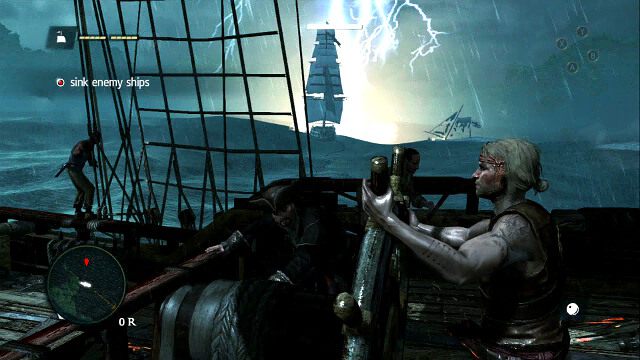 Wrogi statek zostanie trafiony przez piorun - 01 - Edward Kenway | Sekwencja 1 | Solucja Assassins Creed IV Black Flag - Assassins Creed IV: Black Flag - poradnik do gry