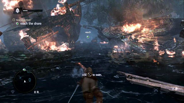 Trzymając przycisk biegu będziesz płynąć szybciej - 01 - Edward Kenway | Sekwencja 1 | Solucja Assassins Creed IV Black Flag - Assassins Creed IV: Black Flag - poradnik do gry