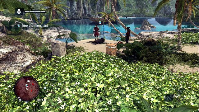 Grupka pilnująca handlarza - 01 - Edward Kenway | Sekwencja 1 | Solucja Assassins Creed IV Black Flag - Assassins Creed IV: Black Flag - poradnik do gry