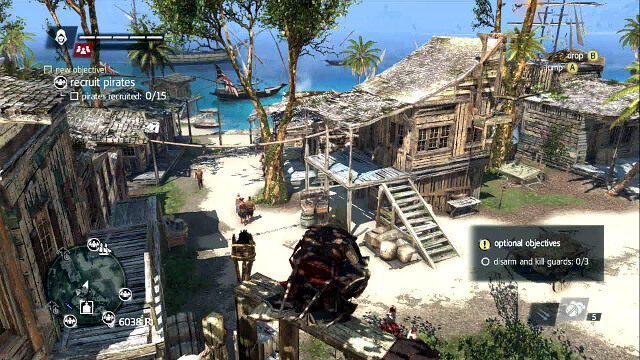 Stan załogi znajdziesz pod paskiem zdrowia - 02 - Now Hiring | Sekwencja 3 | Solucja Assassins Creed IV Black Flag - Assassins Creed IV: Black Flag - poradnik do gry