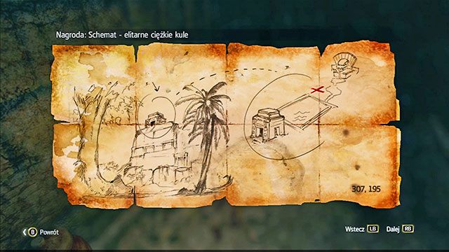 Mapa znajduje się w zachodniej części strefy zastrzeżonej, we wnęce - Ambergis Key | Mapy skarbów | Assassins Creed IV Black Flag - Assassins Creed IV: Black Flag - poradnik do gry