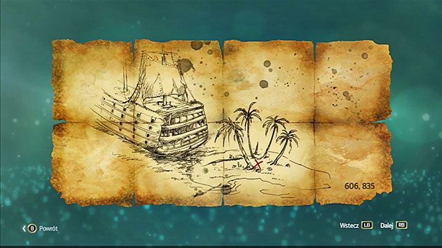Mapa znajduje się w południowo-zachodniej części lokacji, na samym jej skraju, nieopodal małej wysepki - Andreas Island | Mapy skarbów | Assassins Creed IV Black Flag - Assassins Creed IV: Black Flag - poradnik do gry