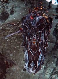 Tarczownik to jeden z dwóch demonów chowający się za dużą tarczą - Przeciwnicy w Lords of the Fallen | Podstawy rozgrywki - Lords of the Fallen - poradnik do gry