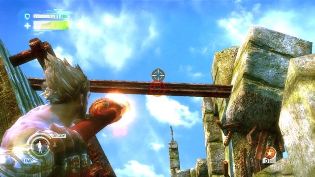 Belki konstrukcyjne billboardu - Chapter 2 - The Old City | Solucja | Enslaved Odyssey to the West - Enslaved: Odyssey to the West - poradnik do gry