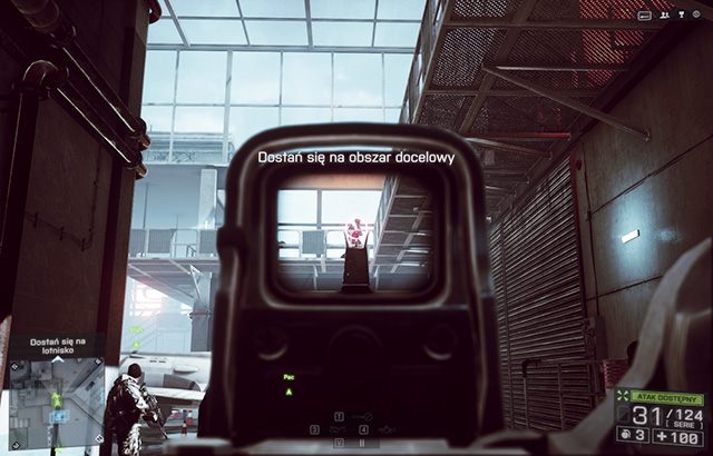 Gdy załatwisz już wszystkich, wbiegnij po schodach na platformę z której przybiegli niedawno wrogowie i idź dalej - Misja 4 - Singapur | Opis przejścia Battlefield 4 - Battlefield 4 - poradnik do gry