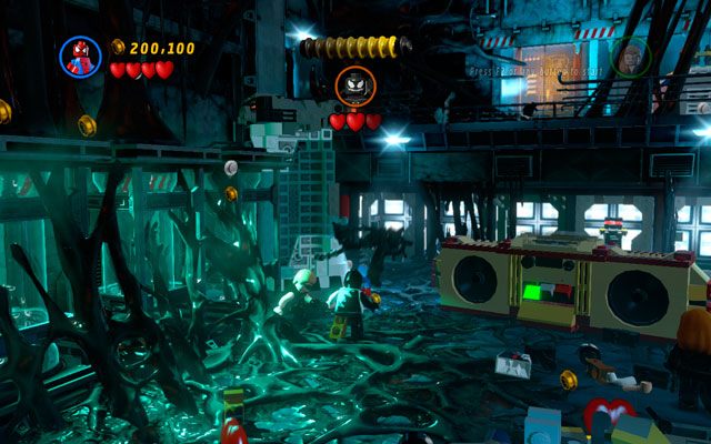 W kolejnej sali czeka Cię potyczka z bossem - Venomem - Exploratory Laboratory | Opis przejścia LEGO Marvel Super Heroes - LEGO Marvel Super Heroes - poradnik do gry