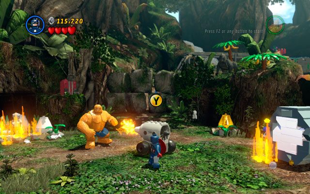 Rozwal wszystko na swej drodze, z pozyskanych klocków budując drzwi z zielonymi uchwytami - Rapturous Rise | Opis przejścia LEGO Marvel Super Heroes - LEGO Marvel Super Heroes - poradnik do gry
