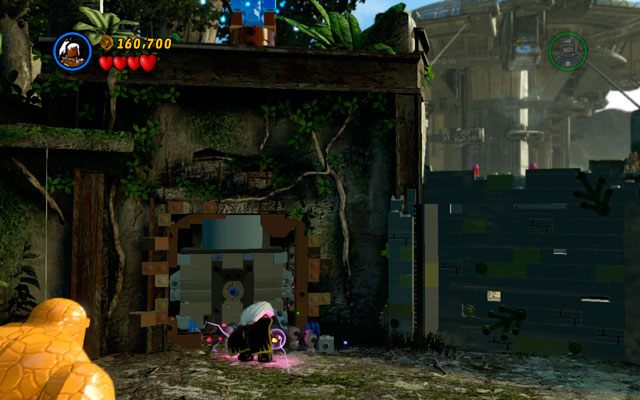 Pokonaj wszystkich okolicznych wrogów i zniszcz obiekty z lewej strony ekranu, z ich pozostałości budując akumulator - Rapturous Rise | Opis przejścia LEGO Marvel Super Heroes - LEGO Marvel Super Heroes - poradnik do gry