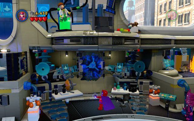 Na samym początku poziomu wybierz Magneto i przekręć zawór w ścianie naprzeciwko - Times Square Off | Zestawy MiniKit w LEGO Marvel Super Heroes - LEGO Marvel Super Heroes - poradnik do gry