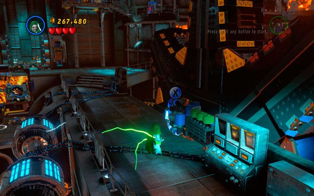 Wybierz postać, która włada elektrycznością i podejdź do akumulatora przy wielkim kole zębatym po prawej - Red Head Detention | Zestawy MiniKit w LEGO Marvel Super Heroes - LEGO Marvel Super Heroes - poradnik do gry