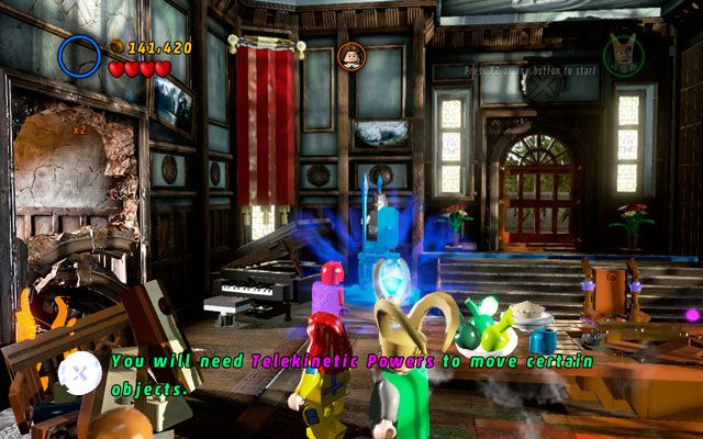 W pomieszczeniu ze Storm wybierz Magneto i przekształć metalową zbroję po lewej - Juggernauts and Crosses | Zestawy MiniKit w LEGO Marvel Super Heroes - LEGO Marvel Super Heroes - poradnik do gry