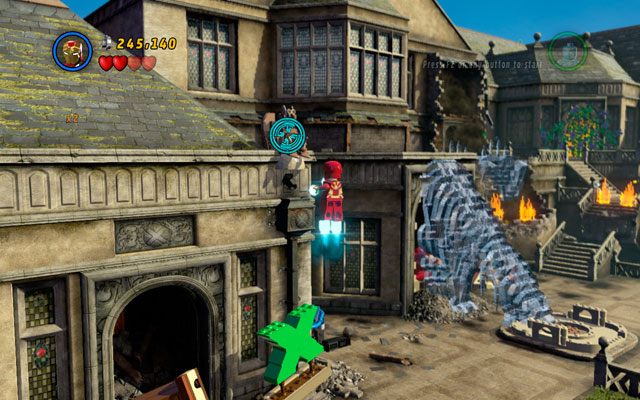 Ostatni gargulec wisi na dachu ponad wspomnianym X-krzakiem - Juggernauts and Crosses | Zestawy MiniKit w LEGO Marvel Super Heroes - LEGO Marvel Super Heroes - poradnik do gry